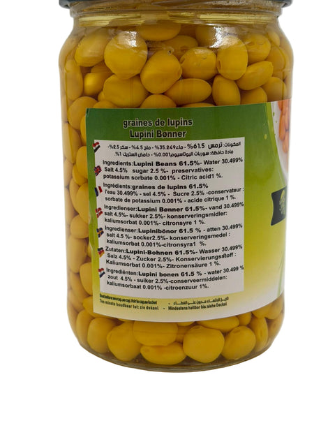 Lupinibönor 650 g.